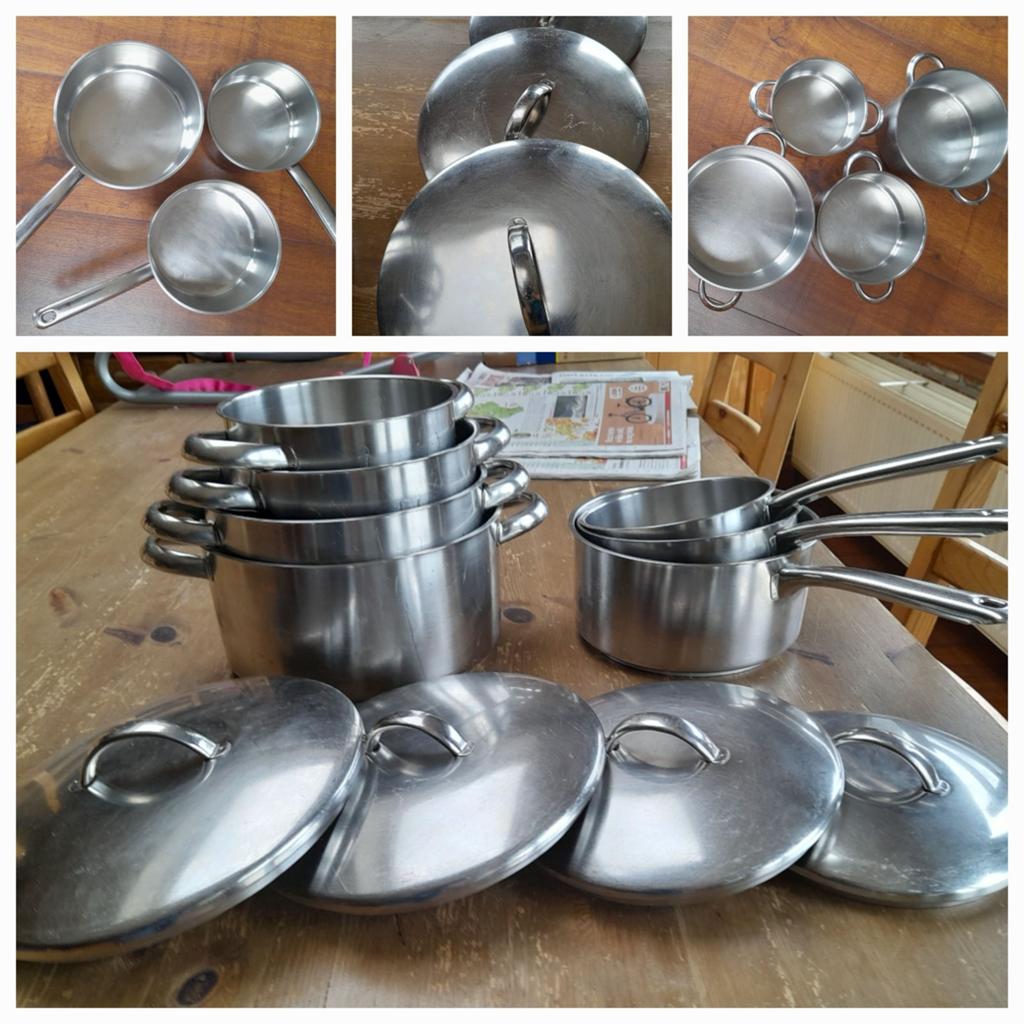 4 kookpotten met deksels en 3 steelpannetje.... elektrisch v, Huis en Inrichting, Ophalen