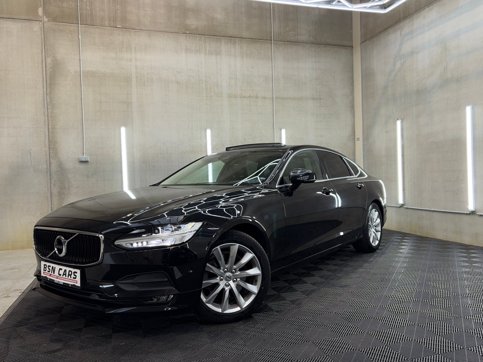 VOLVO S90/OPENDAK/1EIGENAAR/LEER/MEMORY/PDC/GARANTIE, Auto's, Zwart, Leder, Berline, Volvo Selekt