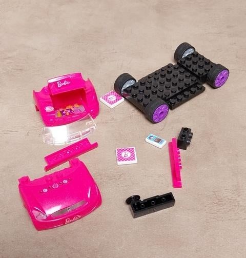 Mega Bloks Barbie cabrio onderdelen, Kinderen en Baby's, Speelgoed | Bouwstenen, Ophalen of Verzenden, Gebruikt, Megabloks