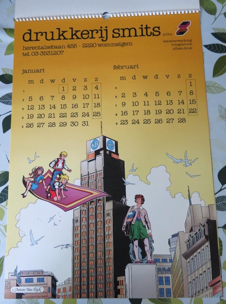Stripkalender Dag en Heidi Sloeber Jeff Broeckx 1987, Ophalen of Verzenden, Zo goed als nieuw, Jeff Broeckx