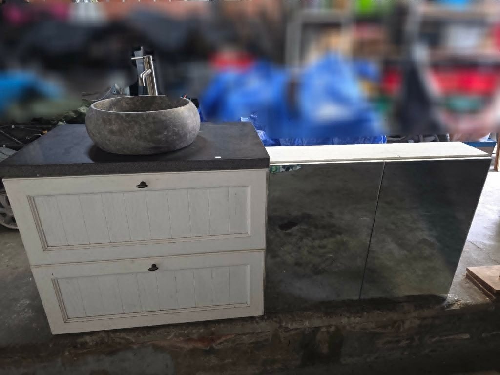 meubles de salle de bain + vasque, Enlèvement, Utilisé, 50 à 100 cm