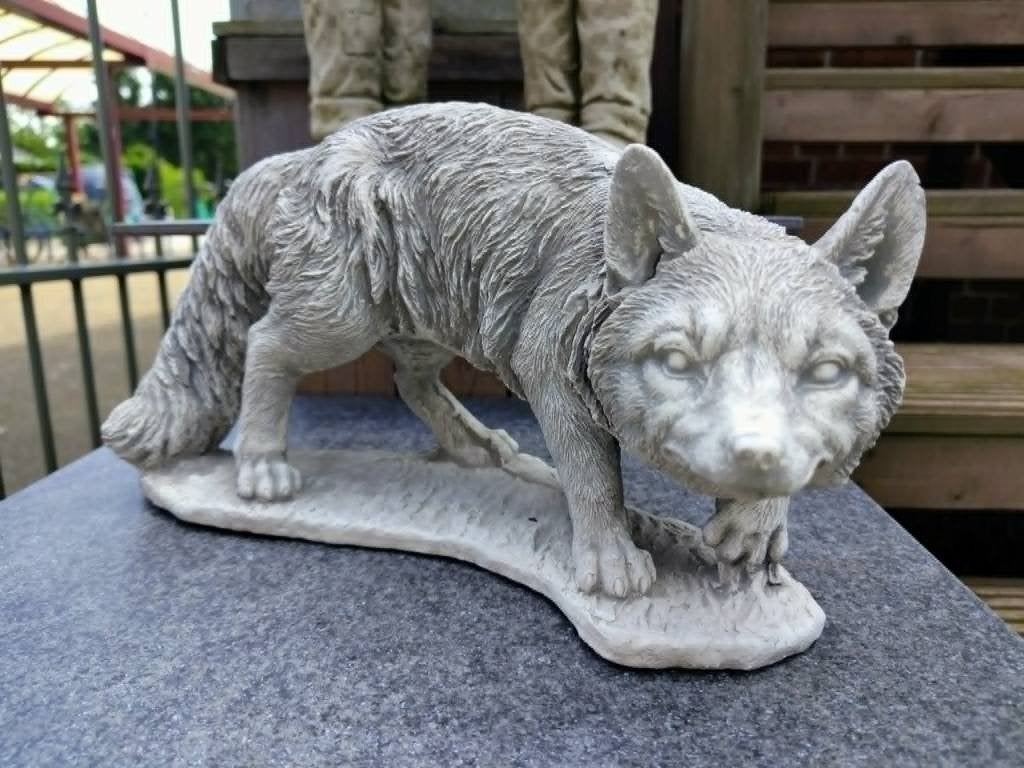 Betonnen tuinbeeld - vos, Ophalen of Verzenden, Nieuw, Beton, Dierenbeeld