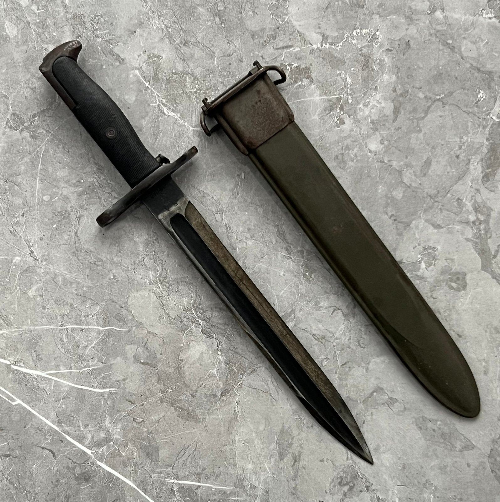 Zeldzame Amerikaanse bajonet M1905E1 gemarkeerd met SA 1918, Verzamelen, Militaria | Tweede Wereldoorlog, Ophalen