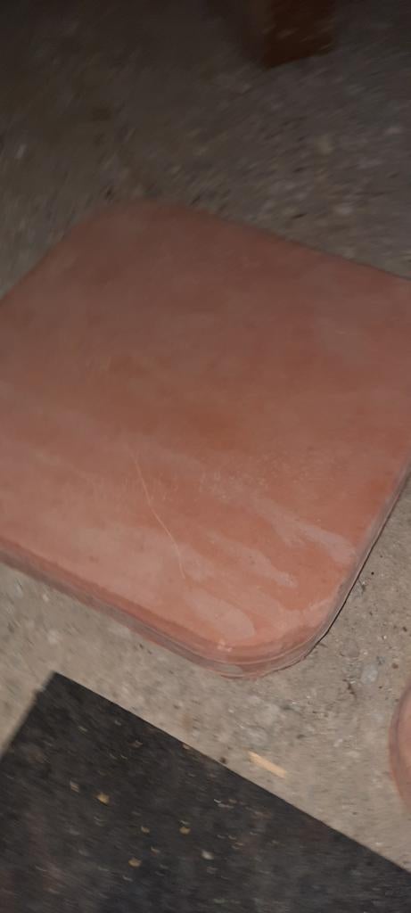 Terracota  tegel+ plintjes en opvulstukkes, Ophalen, 30 cm of meer, Steen of Klei, Nieuw