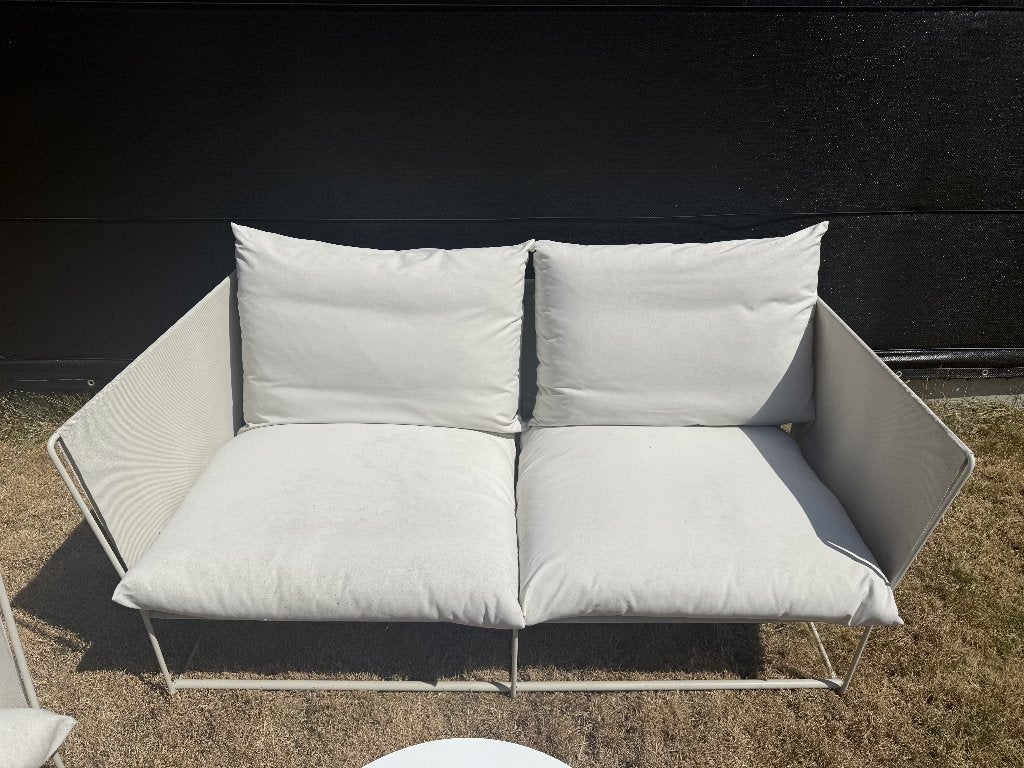 Havsten IKEA à deux et à une place + table Kvistbro gratuite, Jardin & Terrasse, 3 places, Aluminium, Enlèvement, Utilisé