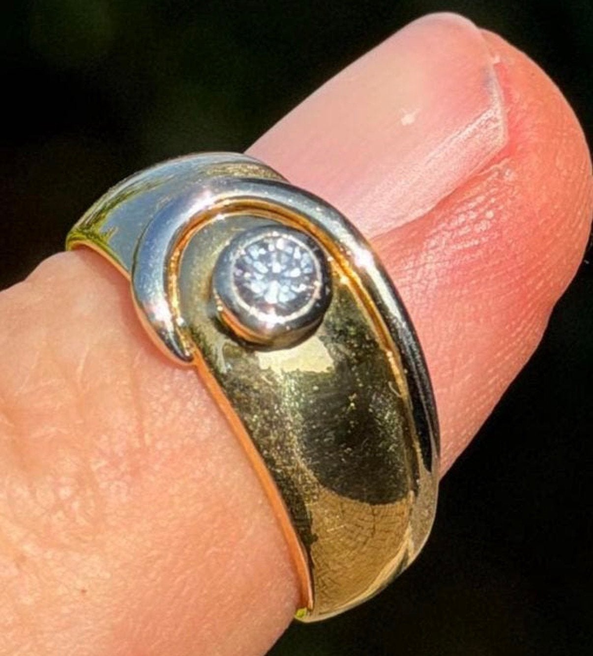Prachtige 18 karaat gouden ring met natuurlijke VS1 diamant!, Geel, Ophalen of Verzenden, 17 tot 18, Met edelsteen