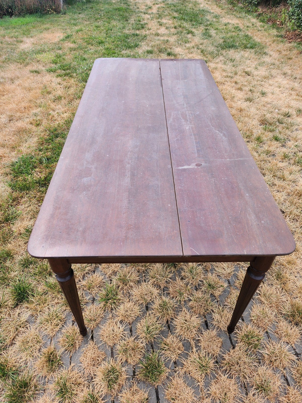 massief houten tafel, Ophalen, Gebruikt, Klassiek, 50 tot 100 cm