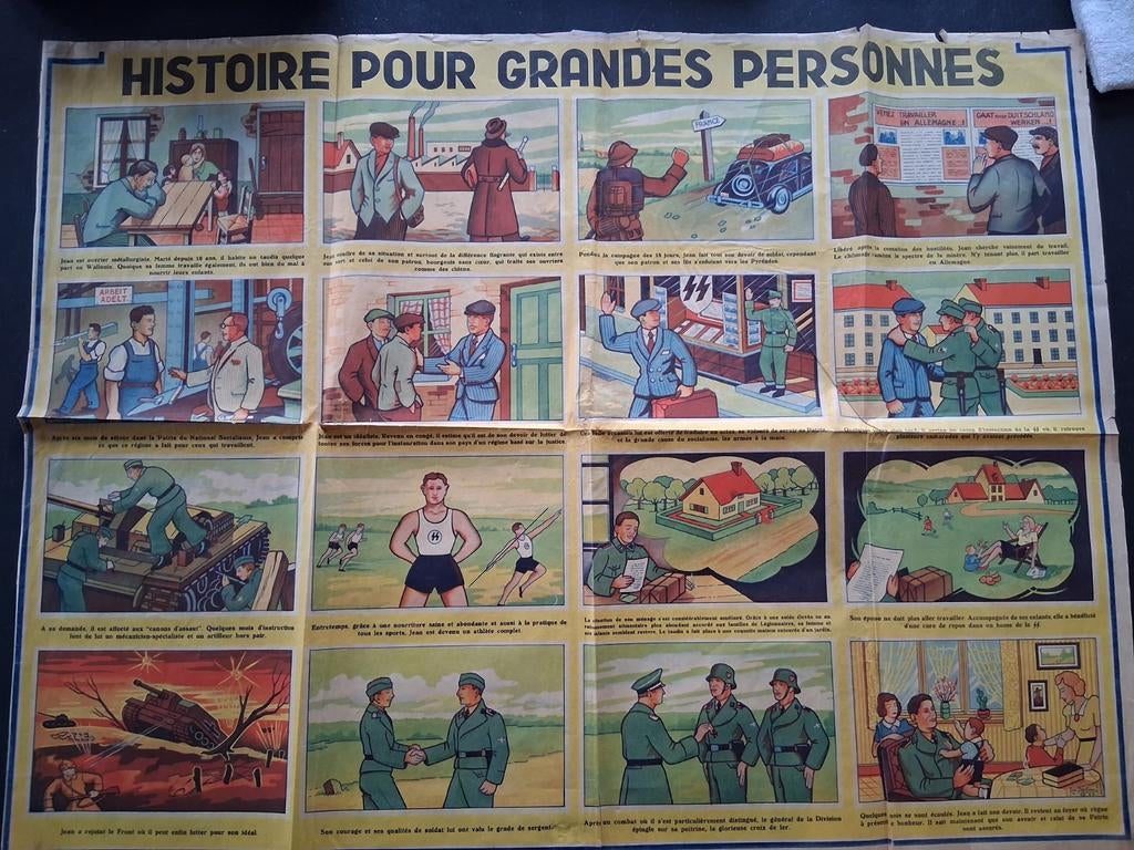 Originele affiche werving voor elite in Belgie, Ophalen of Verzenden