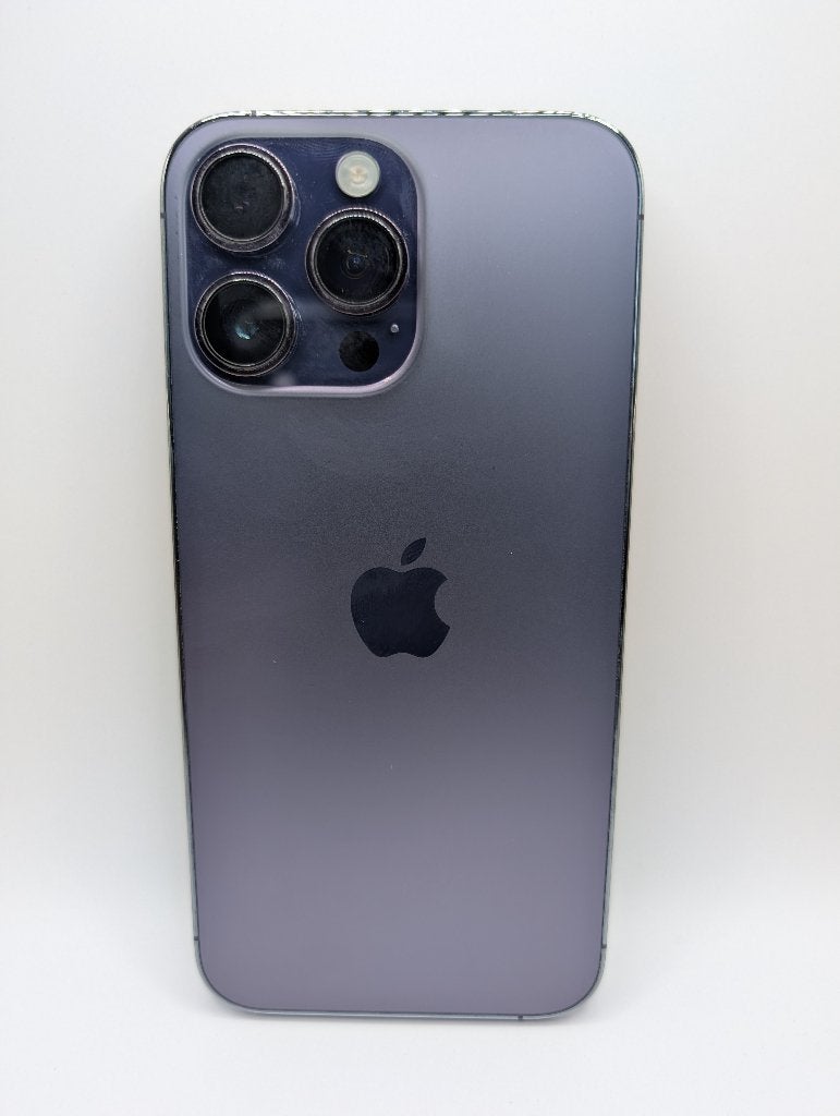 Iphone 14 Pro Max 128GB + nieuwe case. Maar met werk!, Telecommunicatie, Mobiele telefoons | Apple iPhone, 128 GB, Paars, Refurbished