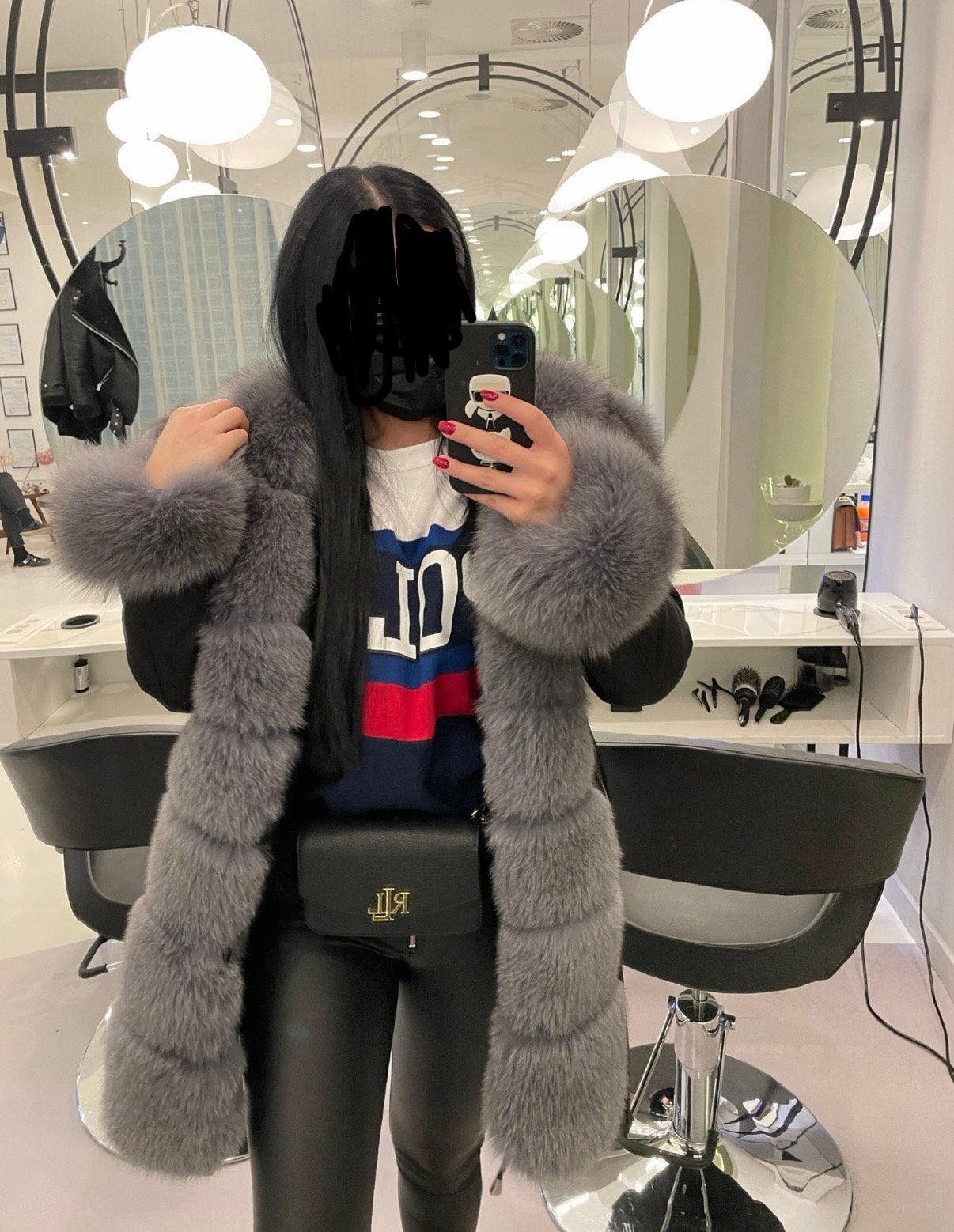 Winter parka met echte fur, Ophalen, Zo goed als nieuw, Maat 34 (XS) of kleiner