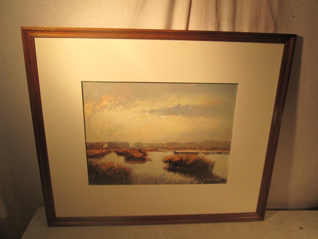 Mooi Geschilderd Werk 'Moeras en Water' - Bosmans, Enlèvement ou Envoi, Peinture à l'huile, Panneau, Paysage