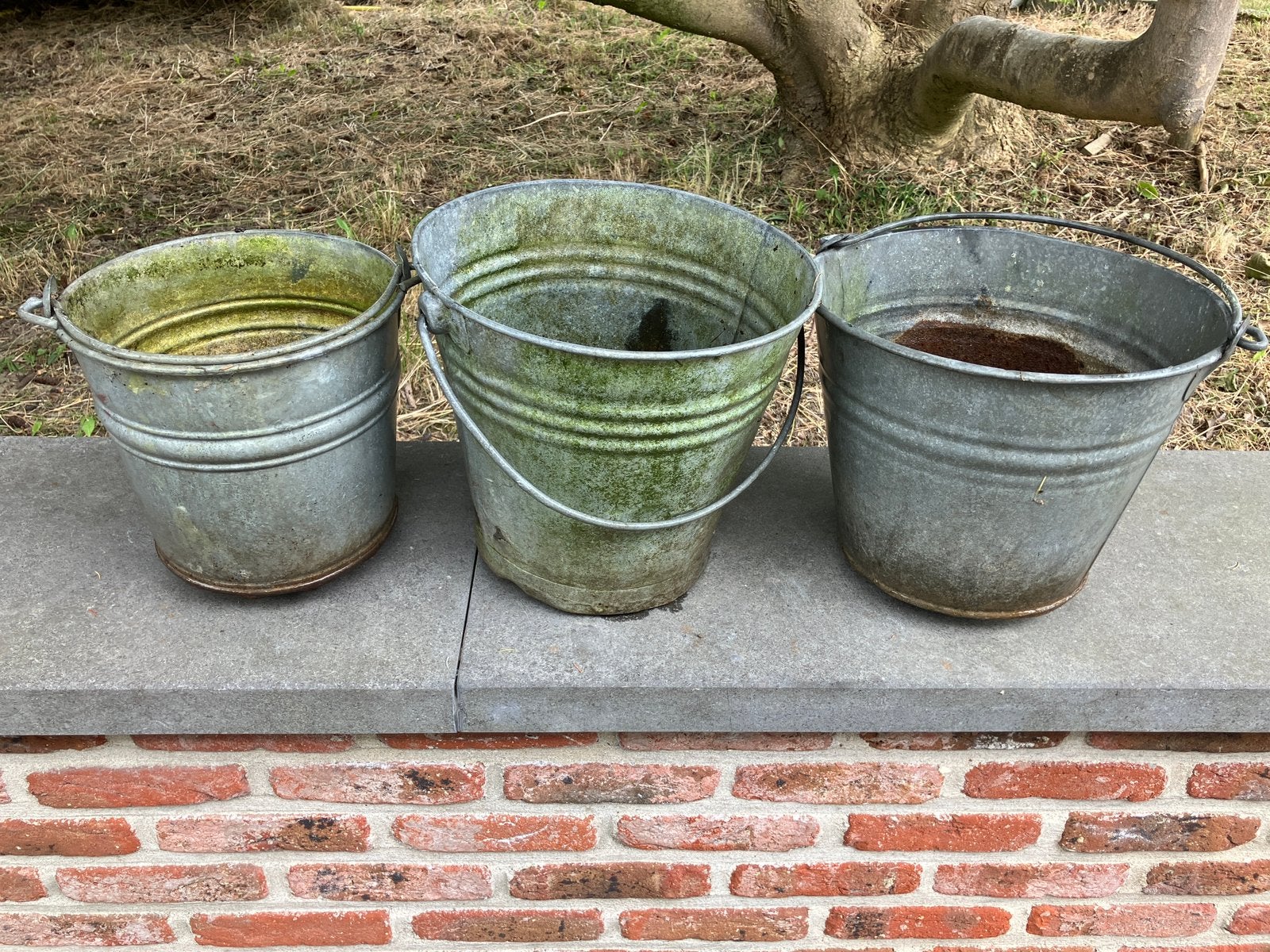 Zinken emmers, Tuin en Terras, Ophalen, Gebruikt