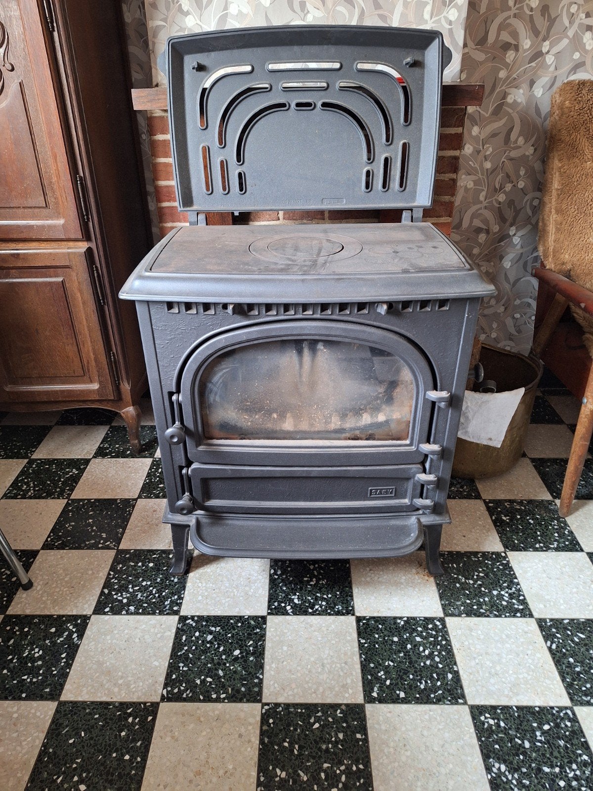 Stookoliekachel en 2 houtkachels, Enlèvement, Utilisé, Gaz, Chauffage à gaz