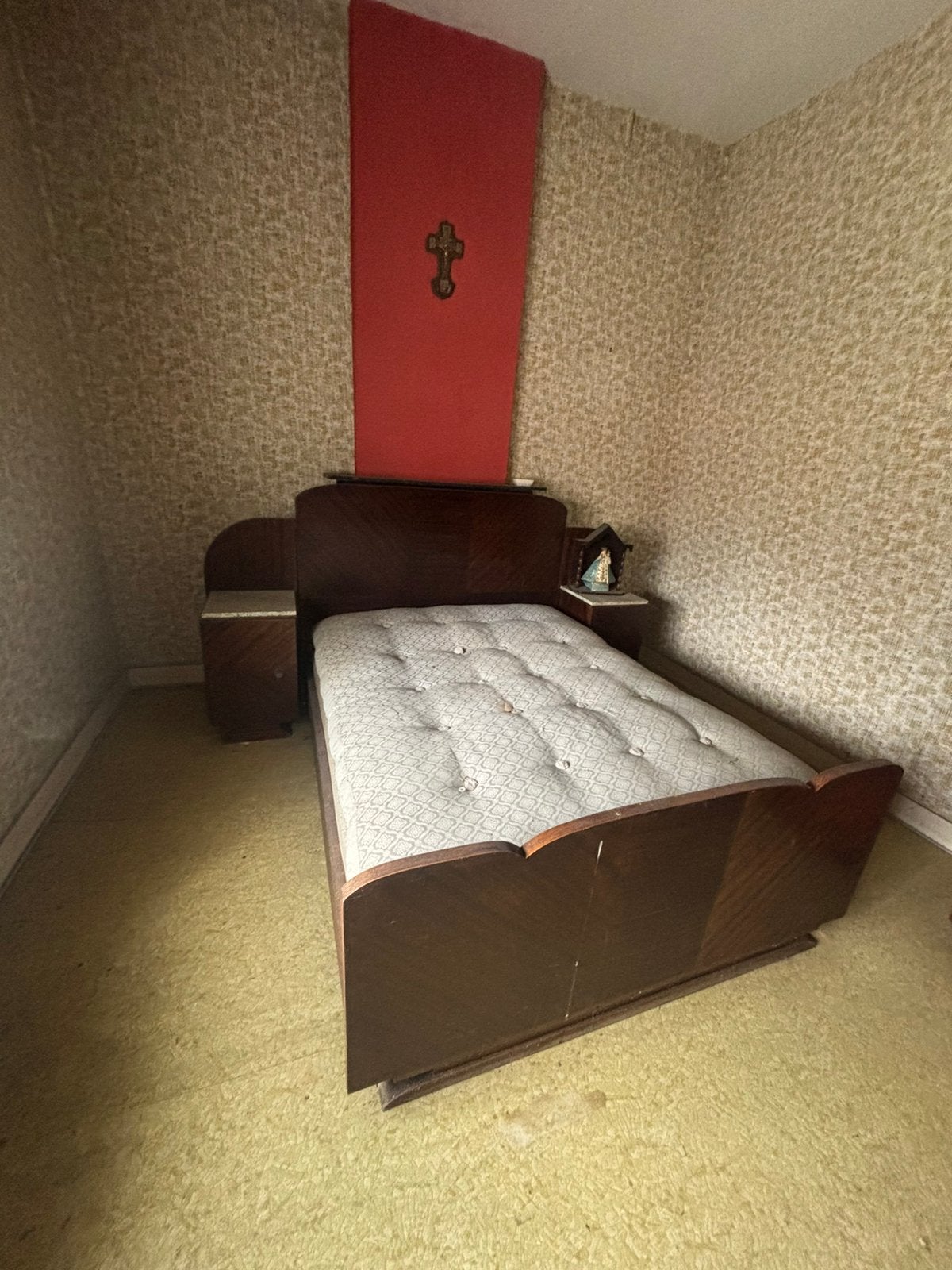 Chambre vintage 140cm, Enlèvement, Utilisé, Deux personnes