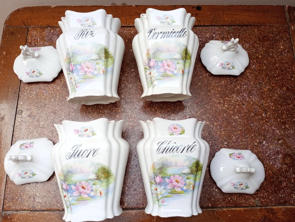 Bocaux de rangement vintage en porcelaine, Enlèvement