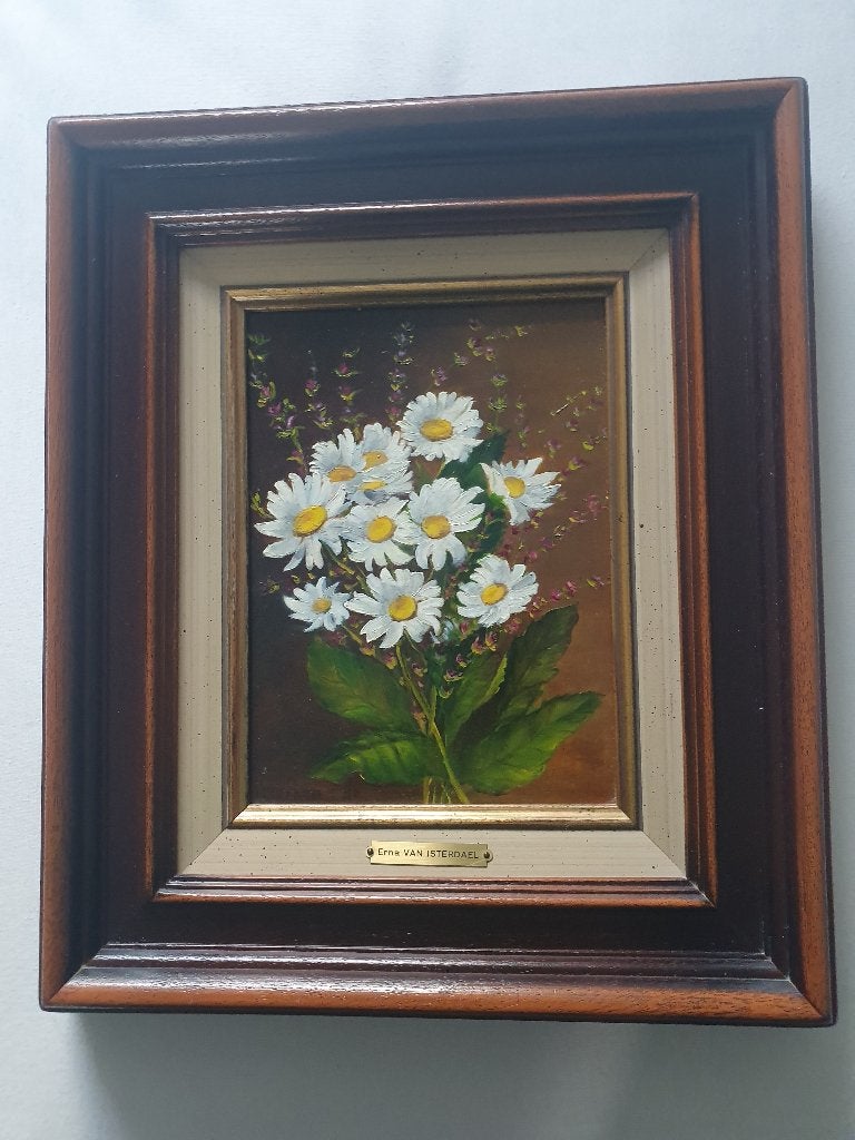 Erna Van Isterdael schilderwerkje boeket, Enlèvement, Peinture à l'huile, Toile