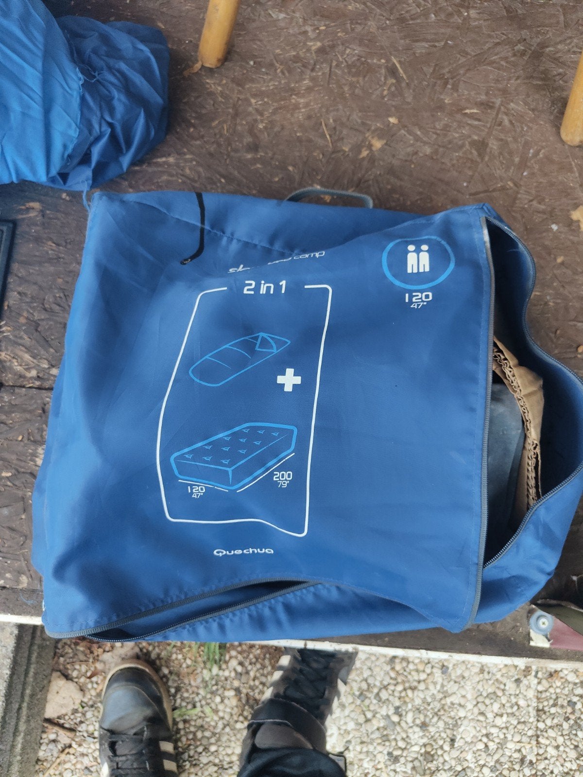 ensemble de couchage Quechua 2-en-1 pour 2 personnes (sac de, Caravanes & Camping, Sacs de couchage, Enlèvement ou Envoi