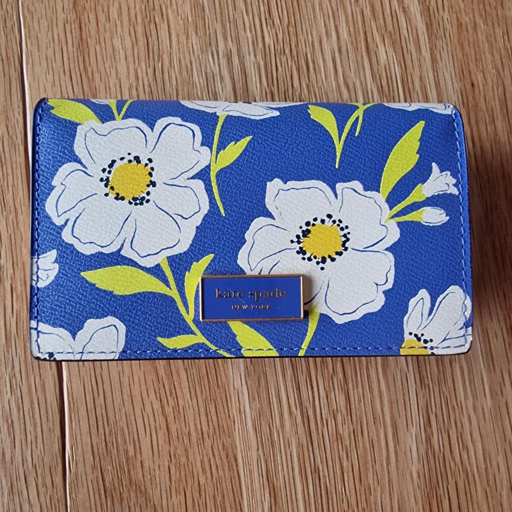 Kate Spade portemonnee bloemen, Handtassen en Accessoires, Portemonnees, Ophalen of Verzenden, Nieuw, Blauw, Overige merken