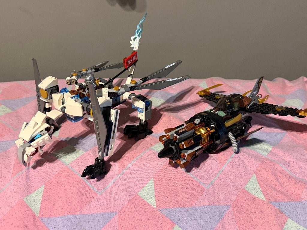 Lego Ninjago vliegtuig 70747, in prima staat, Kinderen en Baby's, Lego, Overige typen, Zo goed als nieuw, Inclusief instructies
