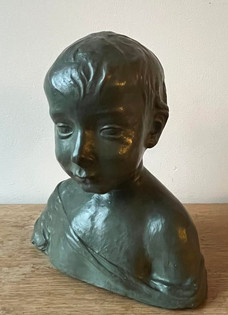 Keramische buste toegeschreven aan Konstantīn Ronchevsky, Ophalen of Verzenden, Buste