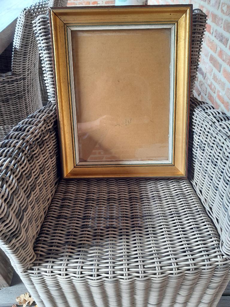Oude houten kader, Huis en Inrichting, Woonaccessoires | Lijsten, Ophalen, Gebruikt, Hout