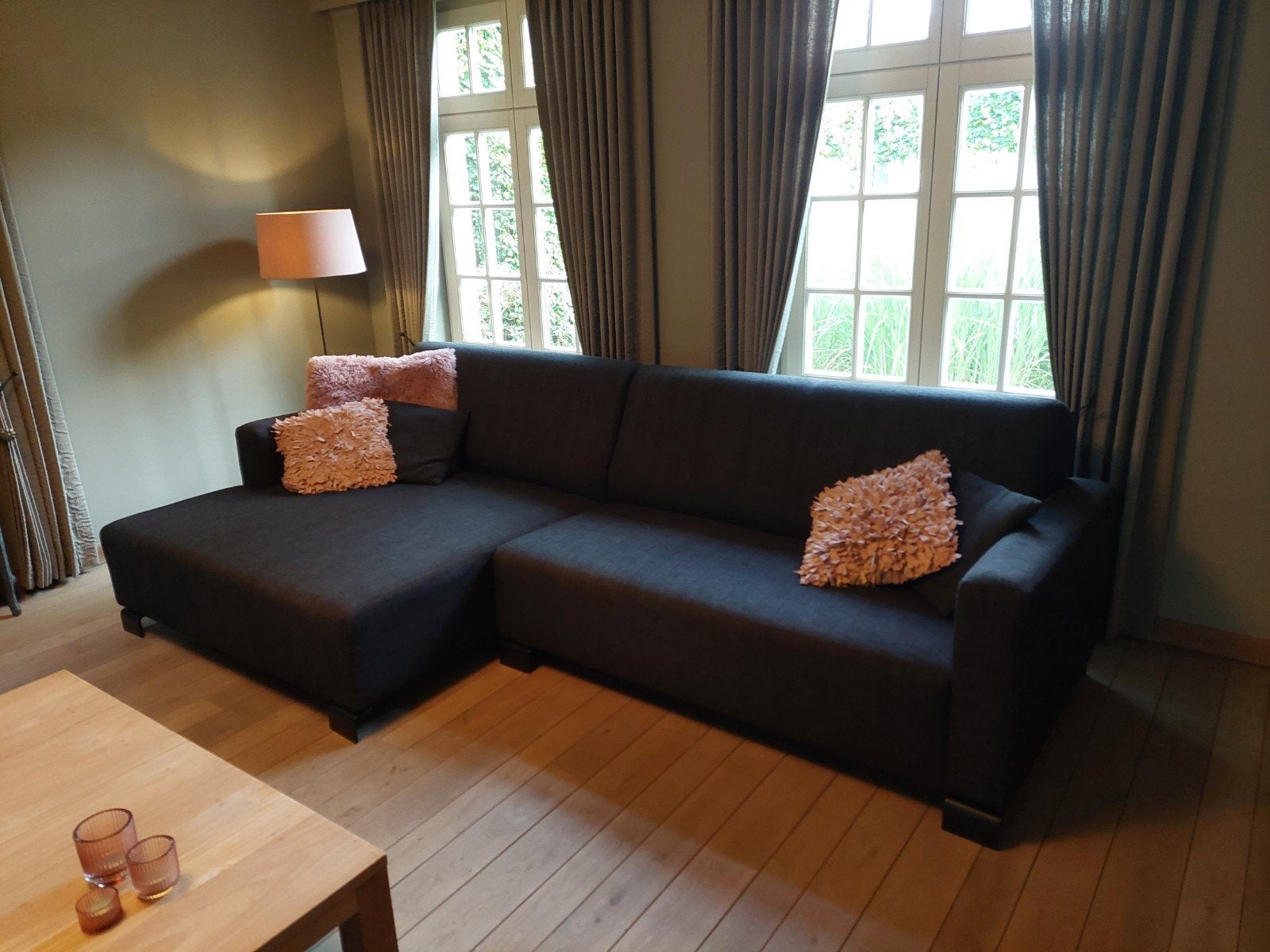 Complete Donkergrijze Bankstel Set salon zetel, Enlèvement