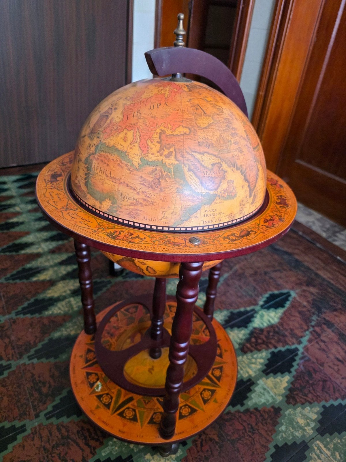 wereldbol globe bar, Huis en Inrichting, Ophalen, Gebruikt, 46 cm, Globebar