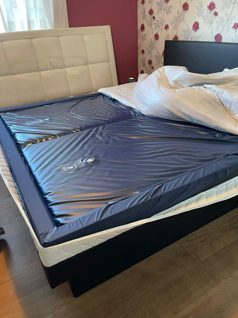 Waterbed, Huis en Inrichting, Slaapkamer | Waterbedden, Ophalen, Duo-systeem, Tweepersoons, Zo goed als nieuw