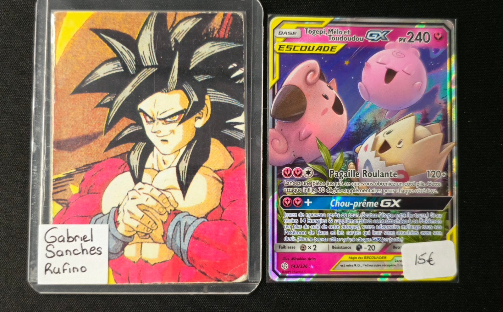 Carte Pokémon Togepi, Mélo et Toudoudou GX 143/236 – FR, Enlèvement, Utilisé, Cartes en vrac, Foil