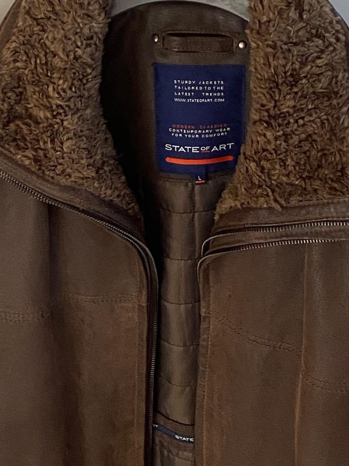 Lederen vest STATE OF ART, Kleding | Heren, State of Art, Maat 52/54 (L), Bruin, Ophalen of Verzenden
