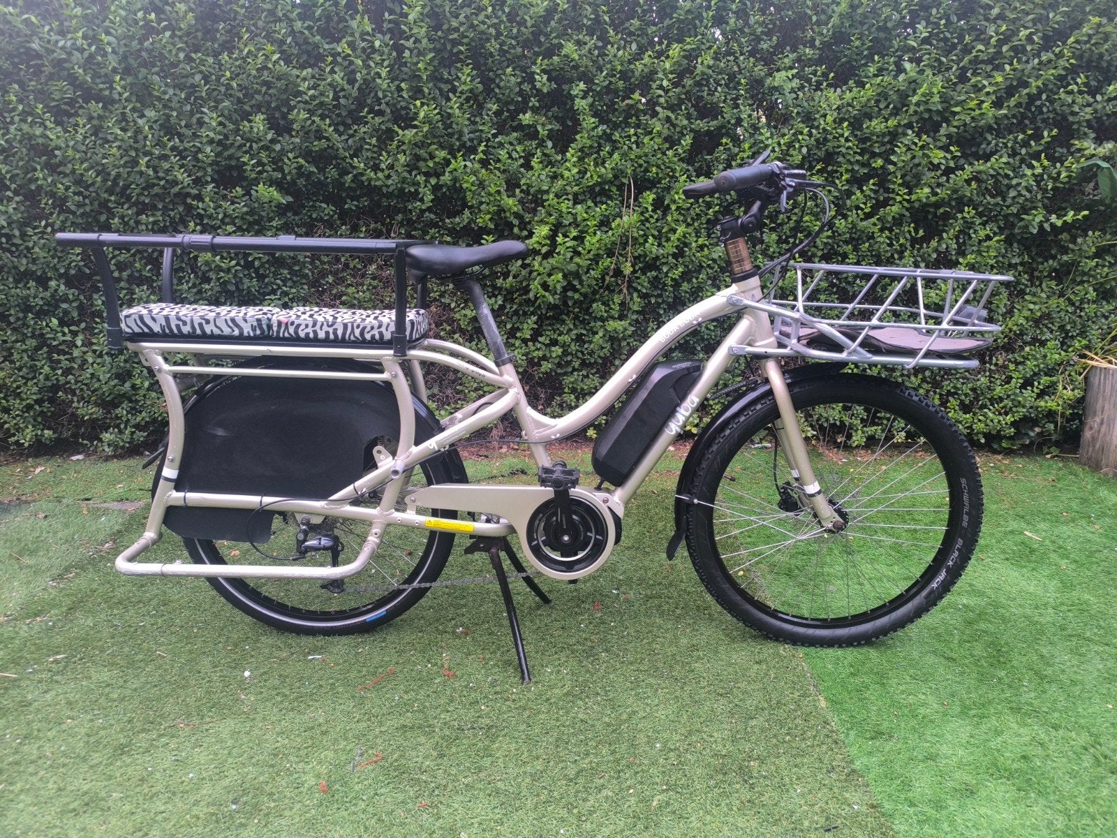 Yuba Boda Boda Elektrische Cargo Fiets (2021) + 2 Accu's, Gebruikt, Elektrisch, 2 kinderen, Schijfrem