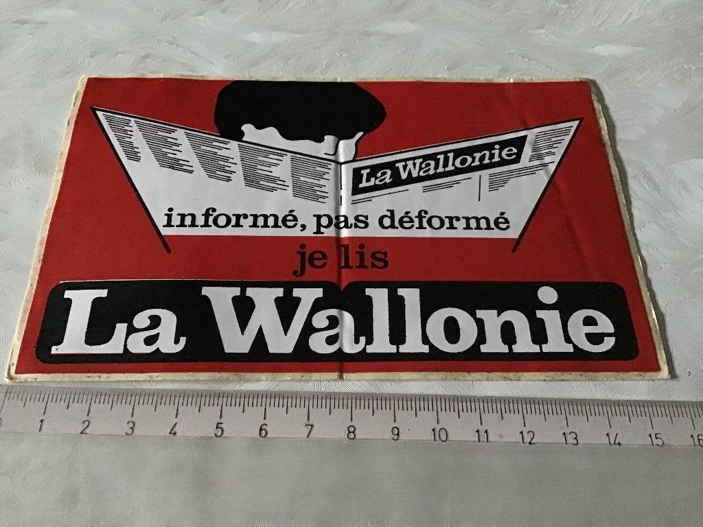 Sticker du journal La Wallonie, Enlèvement ou Envoi