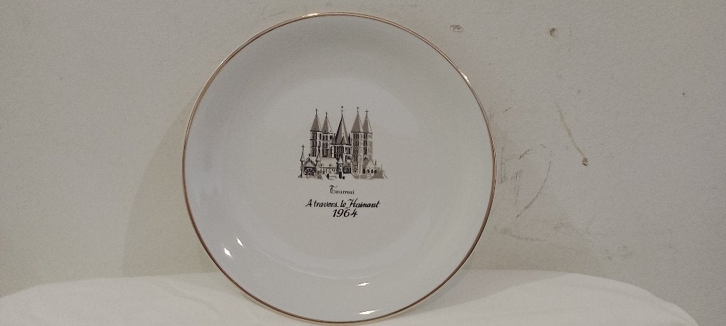 Zeldzaam bord Cerabel Baudour Tournai Henegouwen 1964, Ophalen of Verzenden