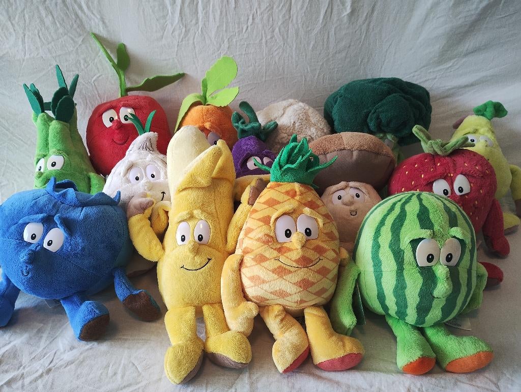14 Goodness Gang knuffels Fruit en Groenten, Kinderen en Baby's, Speelgoed | Knuffels en Pluche, Nieuw, Ophalen of Verzenden