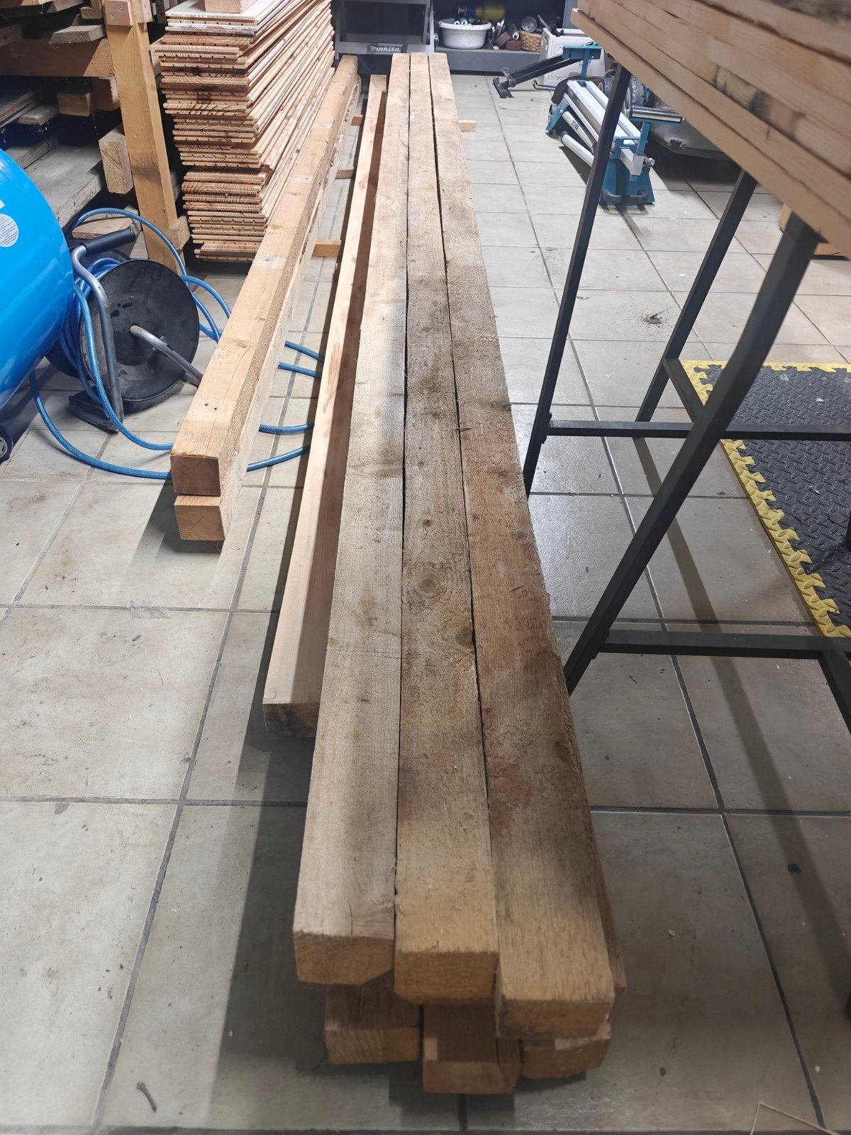 houten balken 3.95m 9stuks, Ophalen, 250 cm of meer, Balken