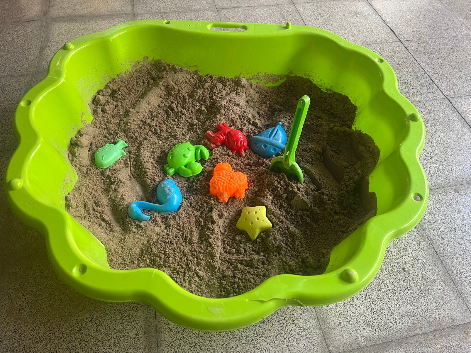 plastic zandbak voor kinderen, Ophalen, Gebruikt