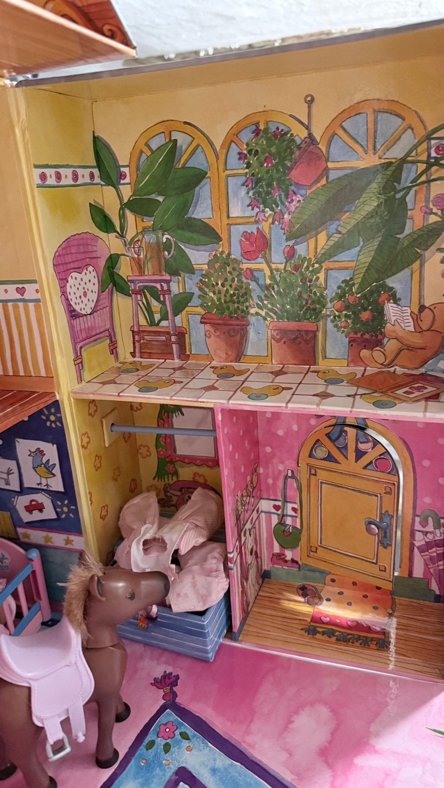 Poppenhuis Mini Baby Born incl popjes,meubels,kleedjes nieuw, Ophalen, Zo goed als nieuw, Poppenhuis