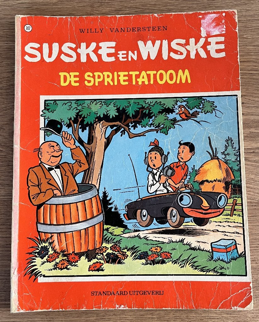 Suske en Wiske - De sprietatoom -107(1980) Strip, Boeken, Eén stripboek, Ophalen of Verzenden, Gelezen