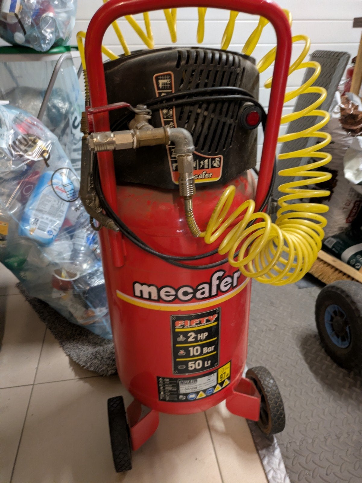 Mecafer 50L Compressor, Doe-het-zelf en Bouw, Ophalen