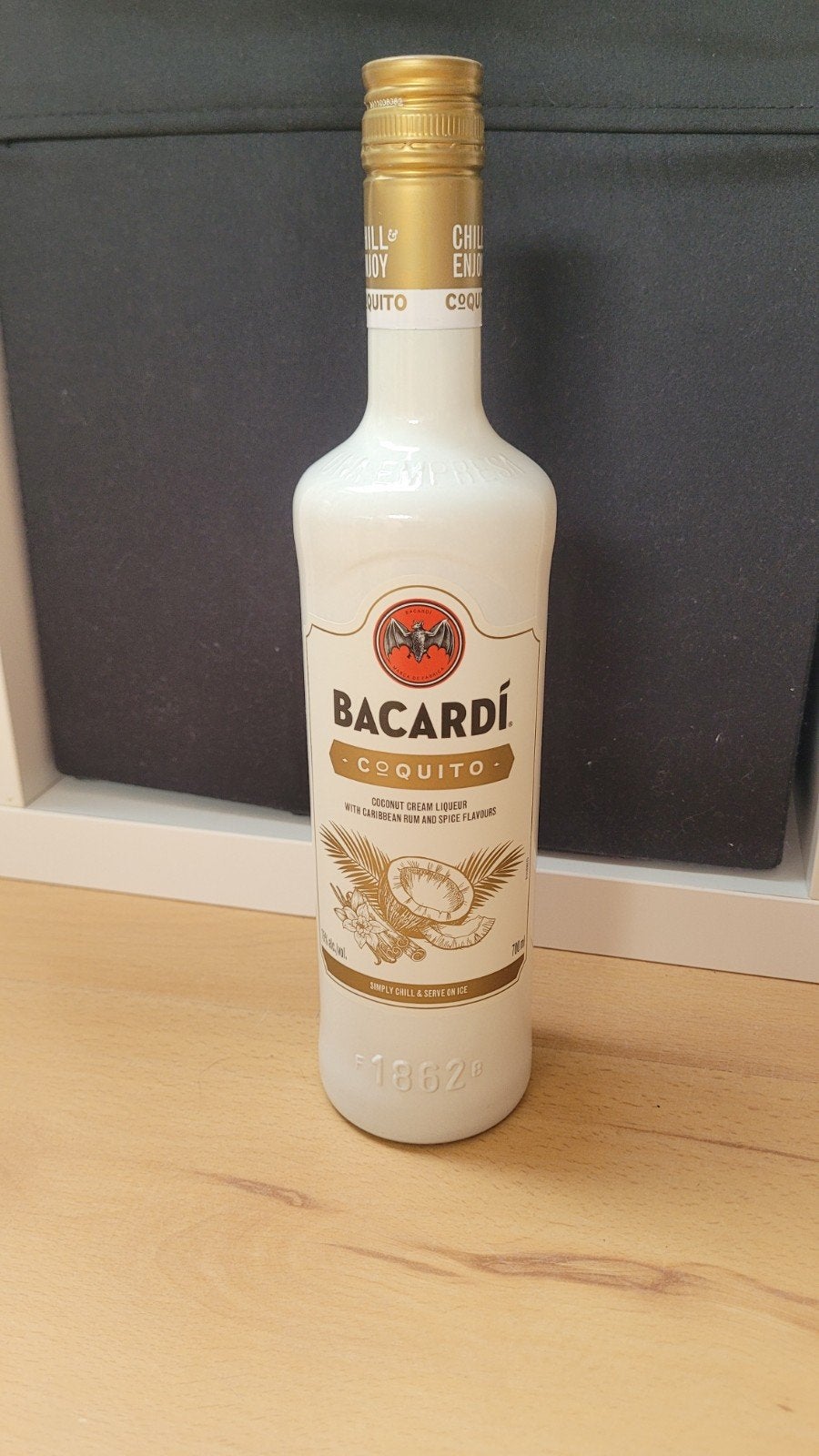 Bacardi Coquito rum fles verzamelaar, Verzamelen, Merken en Reclamevoorwerpen, Ophalen of Verzenden