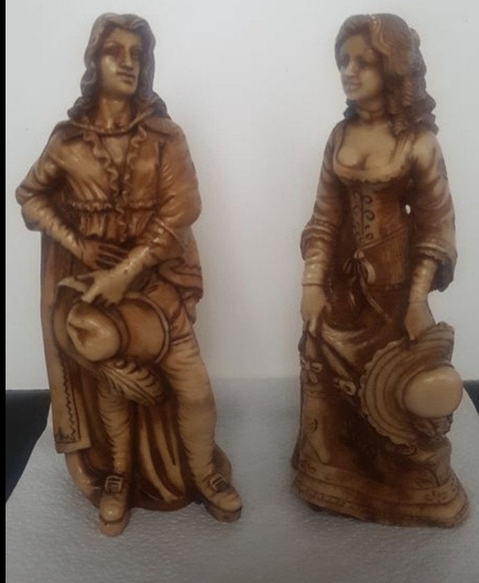 Barok 2 prachtige beeldjes va kunstenaar L.Toni uit Italië, Antiek en Kunst, Ophalen of Verzenden