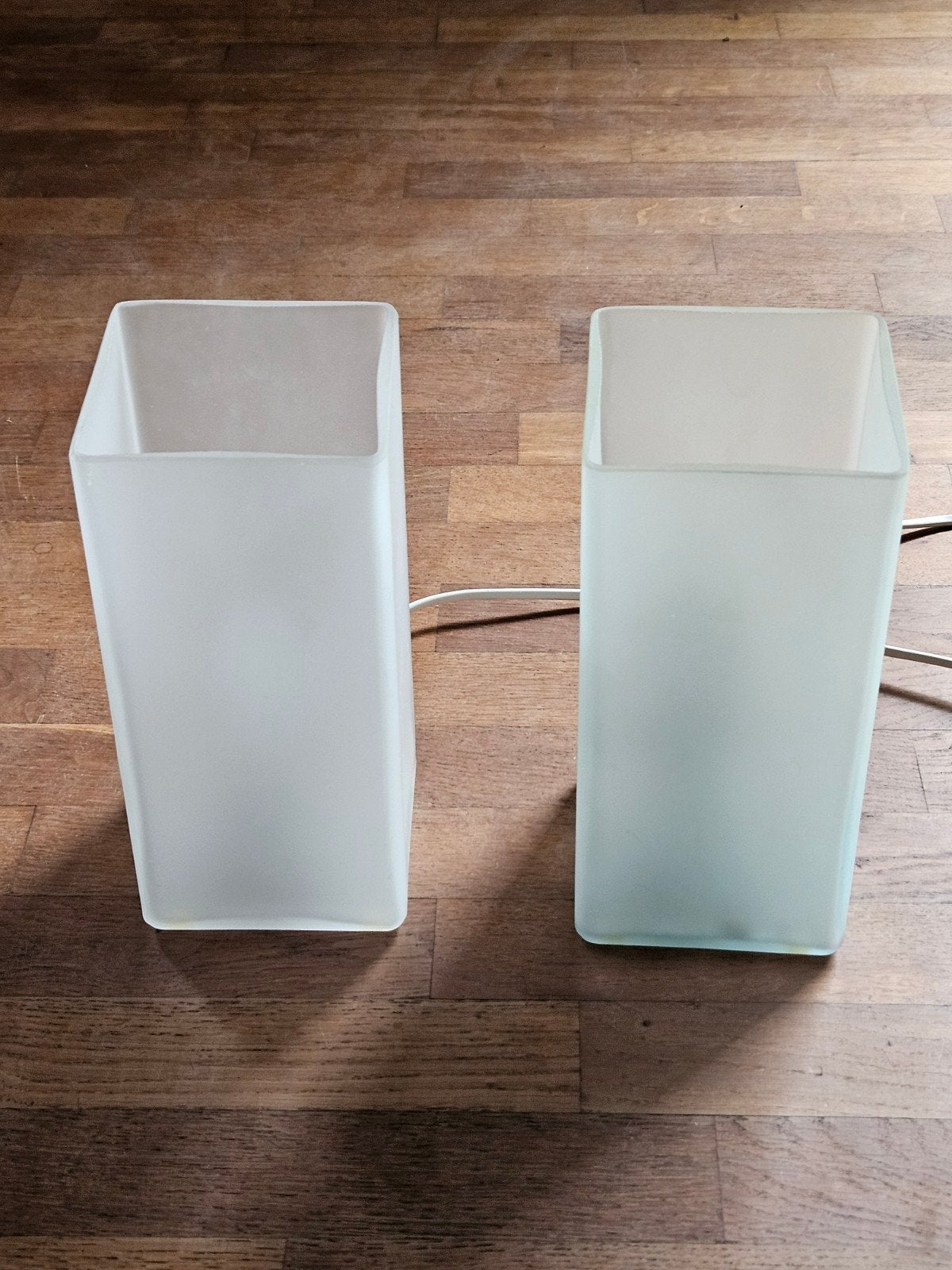 2 Vintage tafellampen ikea melkglas japandi bolia, Ophalen