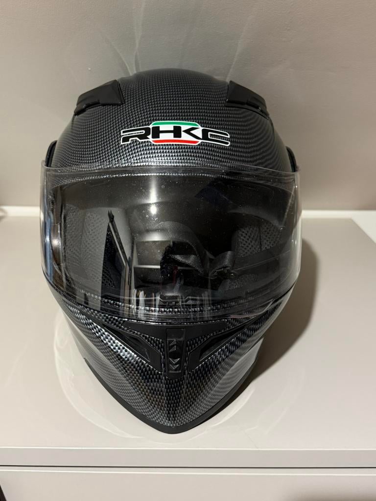 Carbon Systeem MotorHelm Maat L, Motoren, Ophalen, L