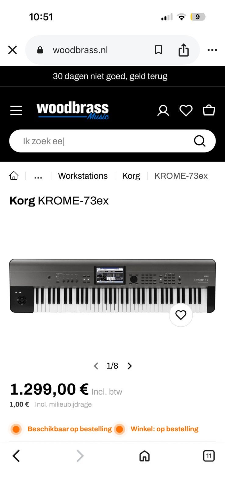 Synthesizer Korg  Krome, Ophalen, Zo goed als nieuw, Korg