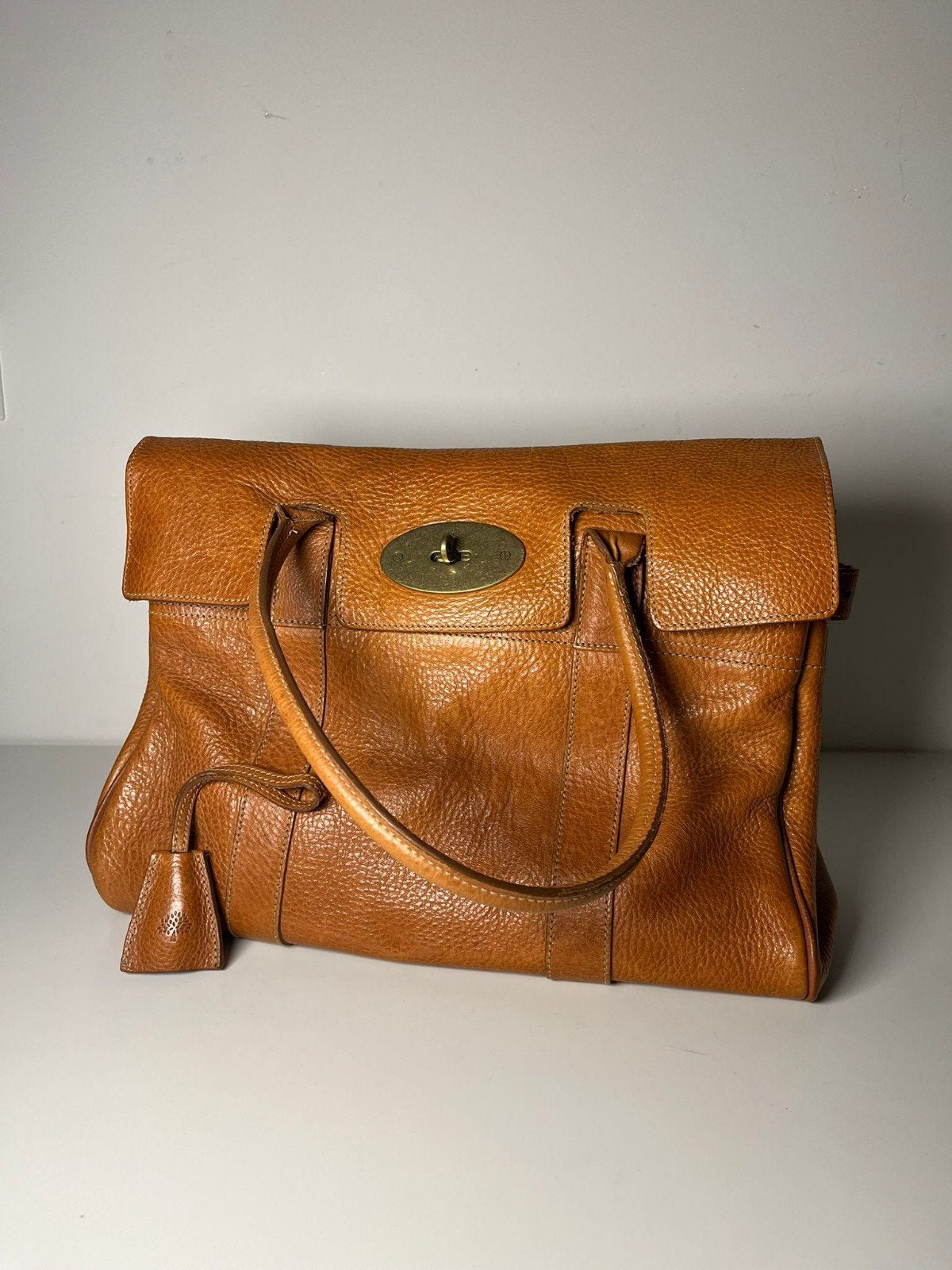 Mulberry Bayswater Oak/Cognac postman’s lock-slot, Handtassen en Accessoires, Ophalen of Verzenden