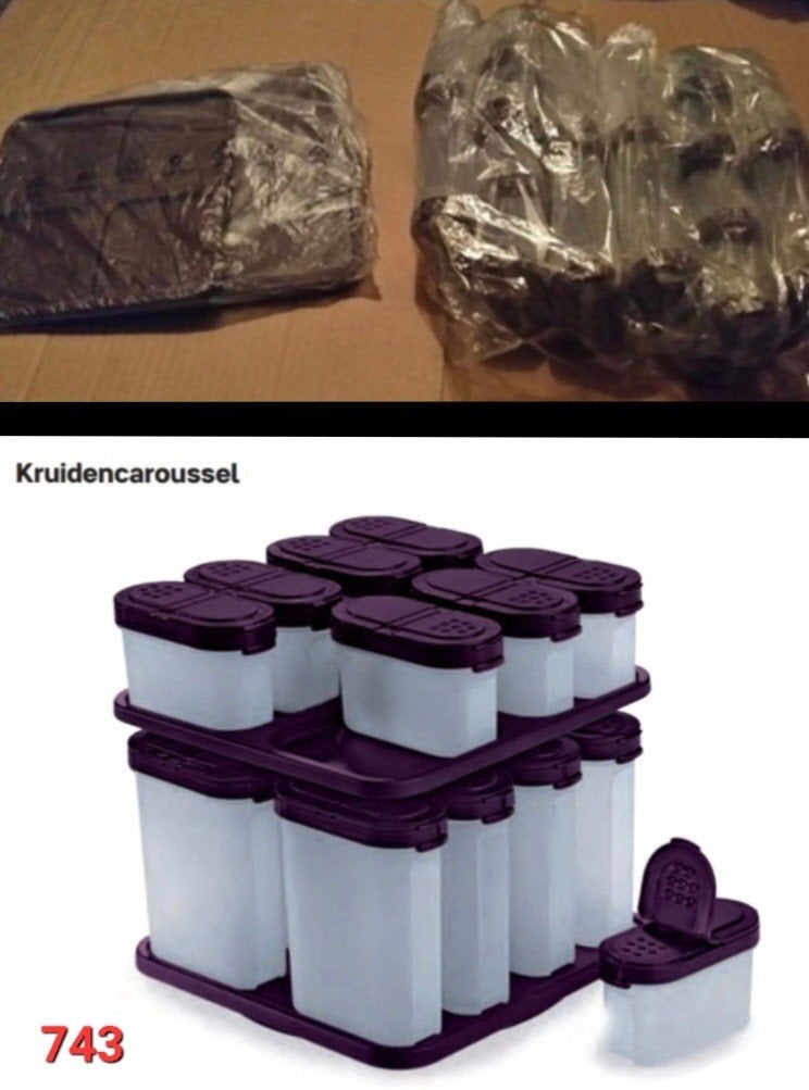 Tupperware Kruidencarrousel Paars + Cadeau, Maison & Meubles, Neuf, Enlèvement ou Envoi, Autres types, Compatible lave-vaisselle