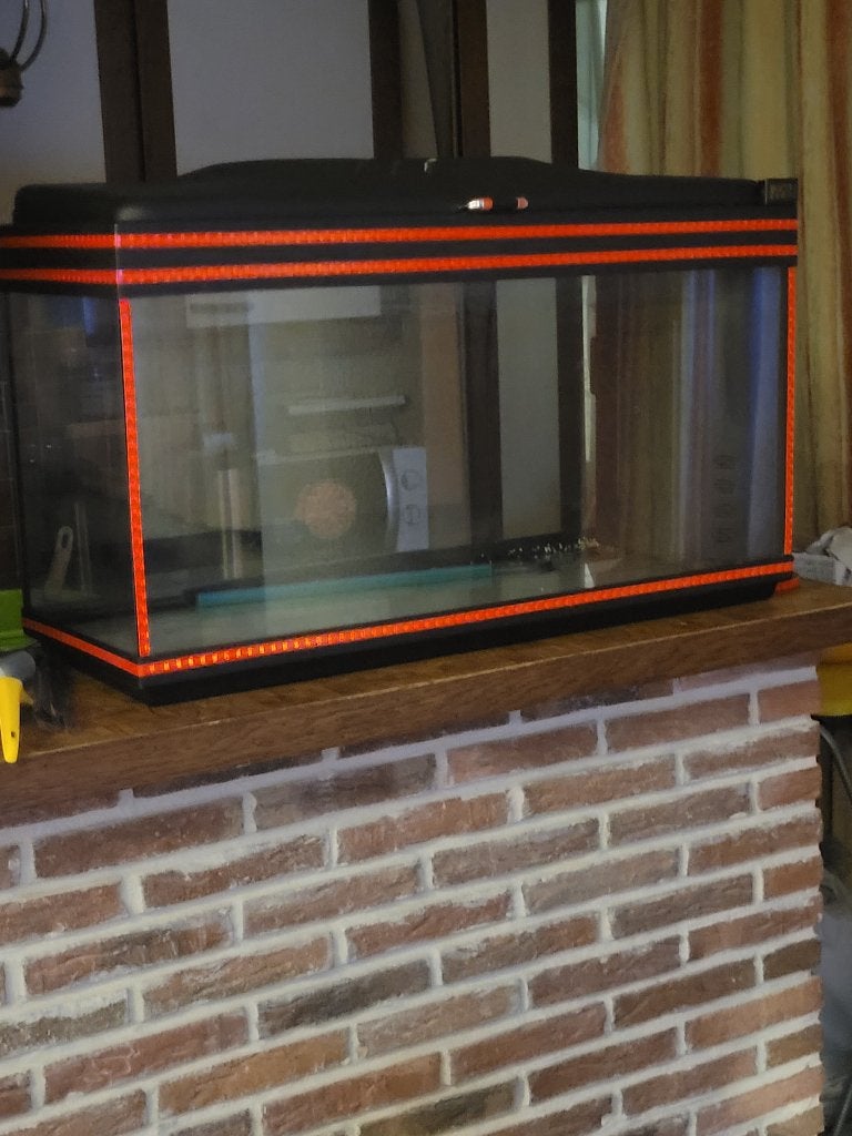 aquarium complet 105 l +  et déco. lire svp, Aquarium d'eau douce rempli, Enlèvement, Utilisé, Poissons inclus