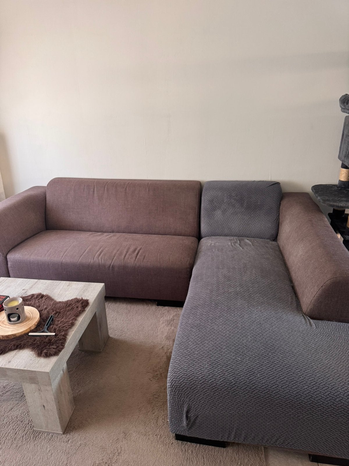 Bruine zetel, Huis en Inrichting, Ophalen, Gebruikt, Kunststof