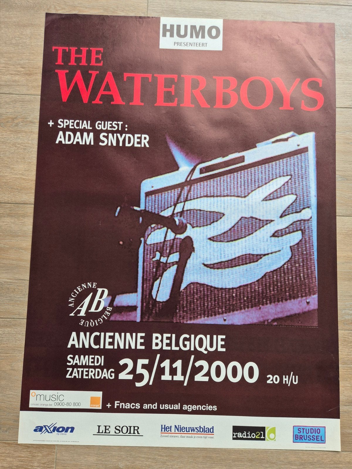 Affiche du concert The Waterboys 2000, Enlèvement ou Envoi, Comme neuf, Musique