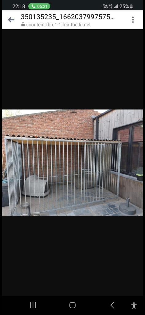 Hondenren buiten 2x3 met afdak 1.84cm hoog, Comme neuf, Enlèvement, 100 cm ou plus, Chenil chien